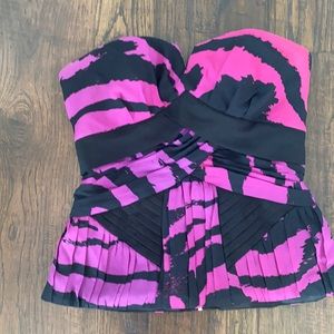Bebe hot pink and black corset size small.